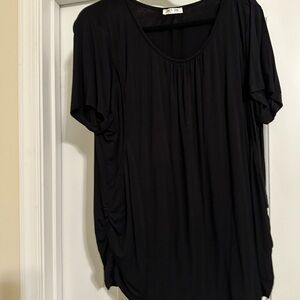 Breastfeeding Stretchy Black Women's Blouse